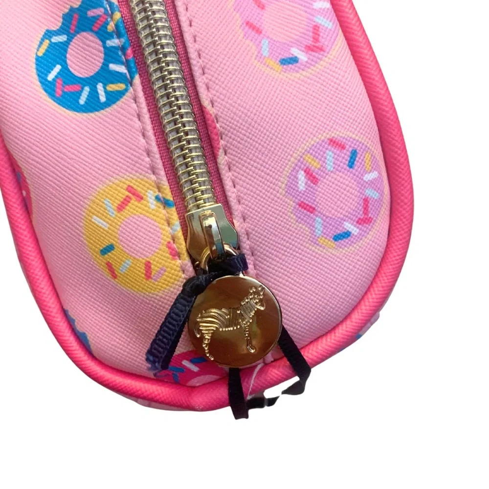 2/$30 NWT Dabney Lee Pink Colorful Donut Makeup Travel Bag Case Dopamine Fun